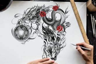 do tshirt design,streetwear in traditional tattoo style