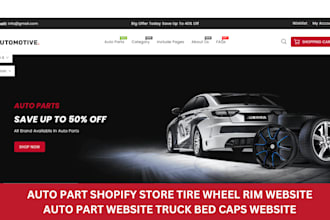 setup auto parts shopify store tire rim website auto parts website truck bed cap