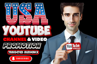 usa youtube promotion video marketing channel promotion to organic usa subscribe