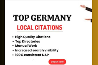 build german, german local SEO citations, business listings, directories for you