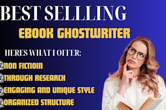 ghostwrite non fiction ebook writer, ghost book writer, self help ebook writer