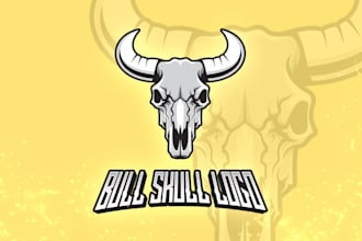 make mascot bull skull logo