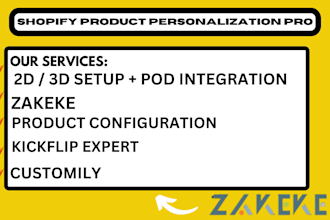 integrate zakeke, kickflip, teinblue customily with your shopify etsy pod store