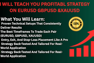 teach you profitable strategy on eurusd gbpusd xauusd