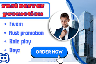 do discord promotion for rust server, mass dm, fivem server, dayz, game server