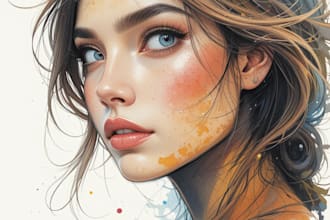 sketch portraits, urban and landscapes using watercolors