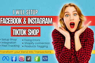 facebook shop and instagram shop and integrate with meta pixel and shopify