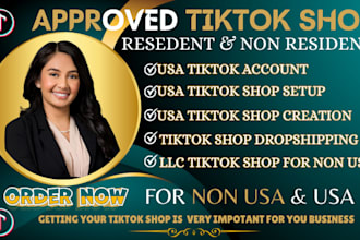 create USA tiktok shop setup tiktok shop USA tiktok shop business representative