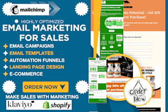 do shopify email marketing sales flows with klaviyo mailchimp campaigns design