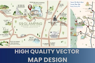 draw vector city map custom events map or any site map in illustrator