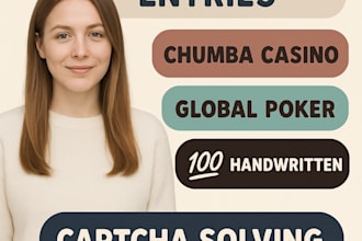 do handwritten sweepstakes with manual captcha solving
