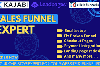 build sales funnels fix errors using clickfunnels, leadpages, kajabi clickfunnel