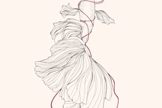 personalize a fine line tattoo design and illustration