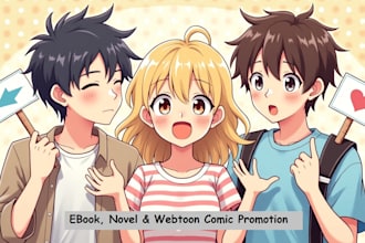 do comic, webtoon and tapas story promotion to real readers