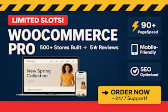 build a high converting woocommerce wordpress store with SEO optimization