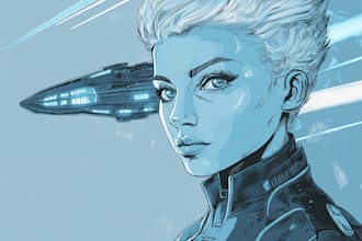 do sci fi illustration, sci fi art, sci fi, game character