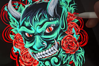 create custom american traditional tattoo design for you
