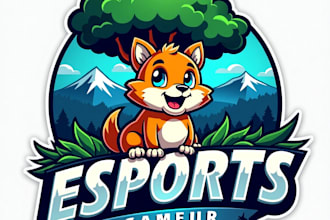 design high quality esport nature cartoon mascot logo for your business
