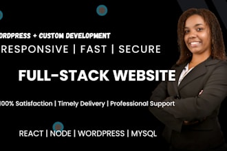 build a responsive SEO optimized django react or wordpress full stack website