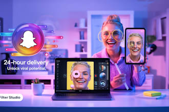 create trendy custom ar filter snapchat lens filter with lens studio in 24hrs
