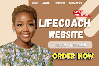 design life coach website, therapy website, consulting website with wordpress