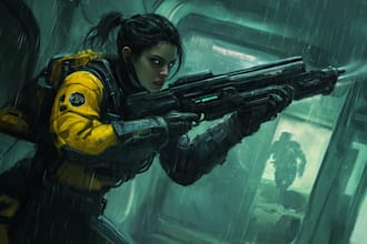 make a game character art or sci fi character illustration