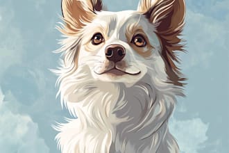 make realistic portrait of your cat, dog or any pet