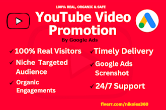 do real organic youtube video promotion through google ads campaign