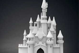 design castle print 3d model,cathedral house diorama,fortress disney terrain,stl