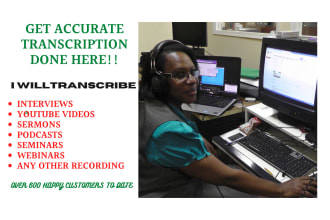 accurately transcribe  your audio or video recording to text
