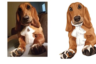 a custom pet portrait from your photo