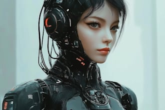 make a sci fi art and sci fi character art
