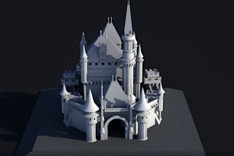make 3d house diorama miniature terrain printing,medieval church,castle designs