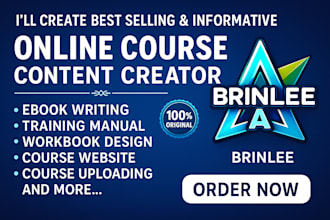 create ebook online course content creation course curriculum lesson plan ppt
