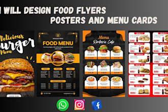 design food flyers posters and menu cards