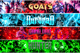 design professional youtube gaming banner channel art