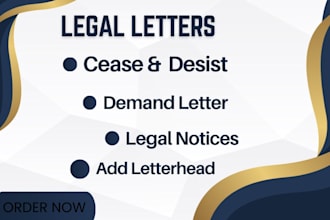 draft a demand letter or cease and desist letter