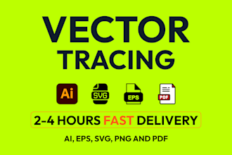 convert raster images logo to clean svg ai eps fast manual vector redraw