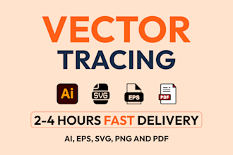 manually vectorize, redraw logo, images to crisp svg, ai, eps, PDF