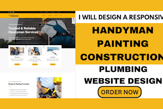 design handyman website construction website roofing website plumbing website