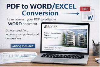 convert books pdf, notes into word or excel file