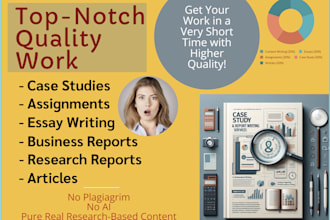 do case study analysis, report, research and summary writing