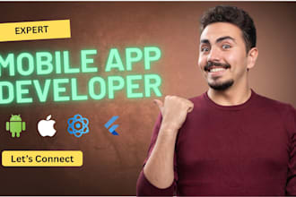 do mobile app development, android app creation, flutter, react native