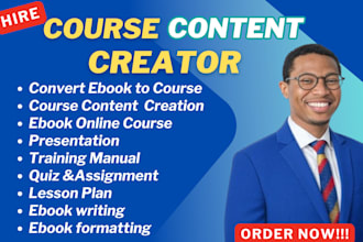 develop online course, ebook online course, course creation and elearning course