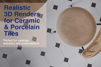 create realistic renders of ceramic and porcelain tiles