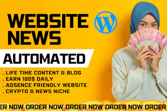 create automated news wordpress website or autoblog website