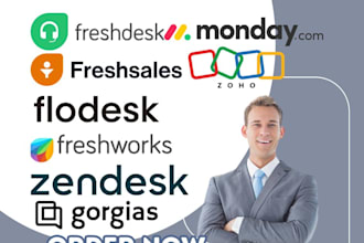 freshdesk zendesk freshwork crm va gorgias ticketing system setup