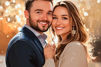 personalized couple portrait a gift to remember