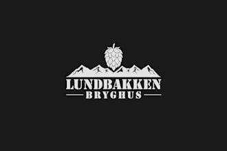 design a minimalist and creative brewery or hops farm logo