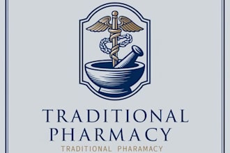 unique and professional pharmacy logo